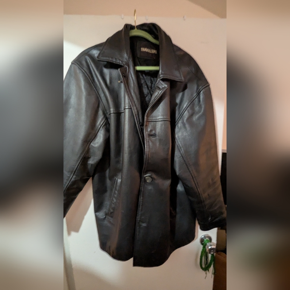 Men's leather coat